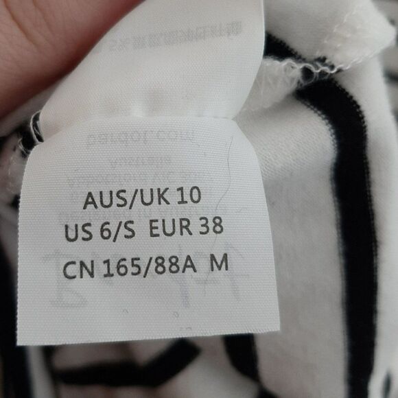 Bardot Australia Stripe Swing Mini Dress in Black sz 6/S US - Picture 10 of 11